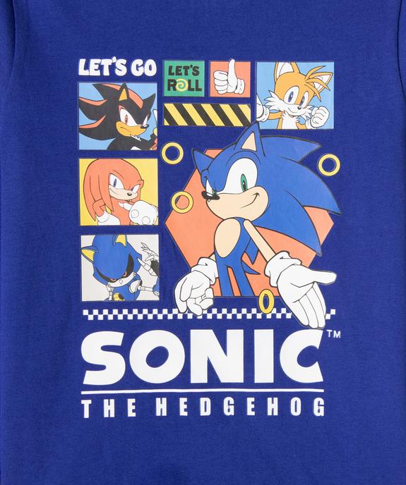 Pyjama 2 pièces coton garçon - Sonic vue2 - SONIC - GEMO