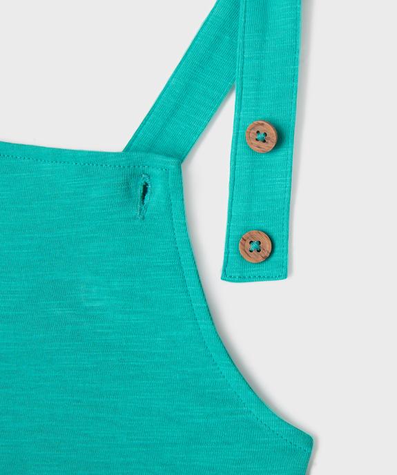 Salopette courte bébé garçon en jersey de coton vue2 - GEMO 4G BEBE - GEMO