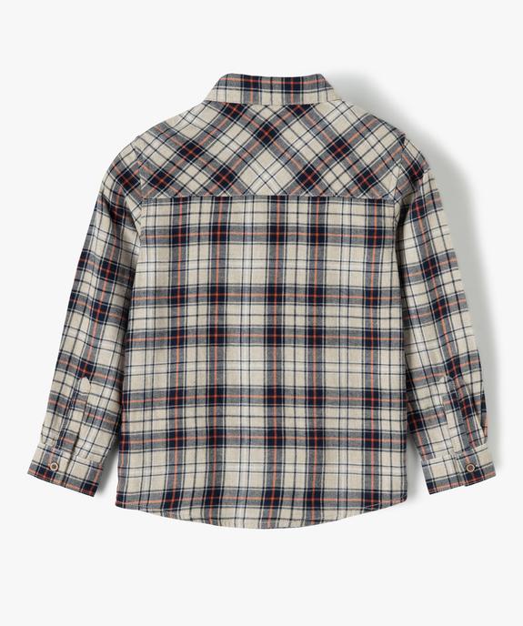 Chemise garçon à carreaux 100% coton vue4 - GEMO (ENFANT) - GEMO