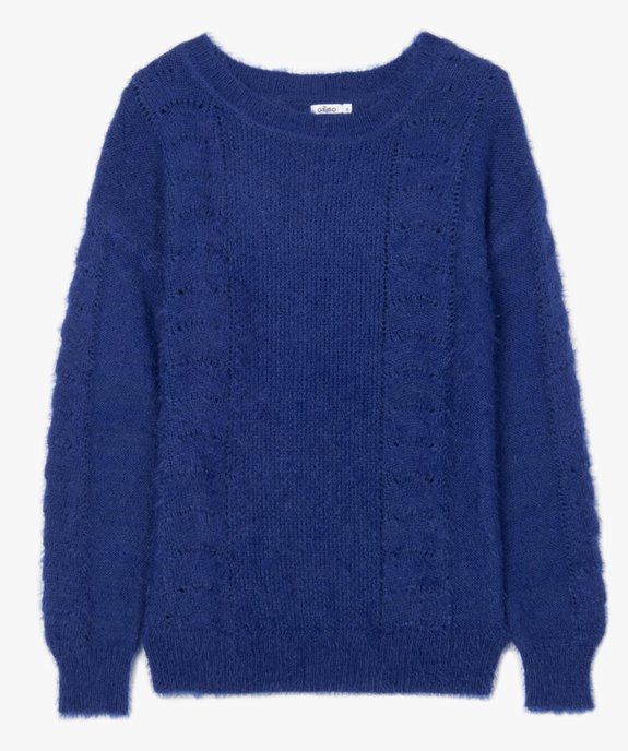 Pull femme en maille duveteuse fantaisie vue4 - GEMO(FEMME PAP) - GEMO