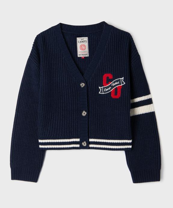 Gilet court et loose en grosse maille côtelée fille - Camps United vue1 - CAMPS - GEMO
