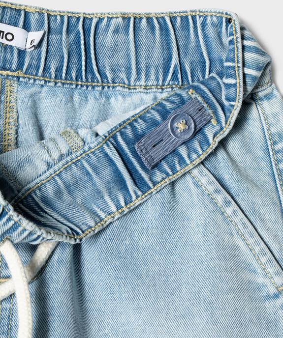 Bermuda en jean à taille élastiquée garçon vue3 - GEMO (ENFANT) - GEMO