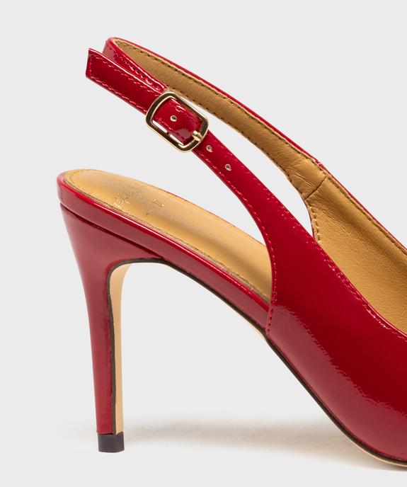 Escarpins sling-back vernis à bout pointu et talon aiguille femme - Valentina Baldano vue6 - VALENTINA BALDA - GEMO