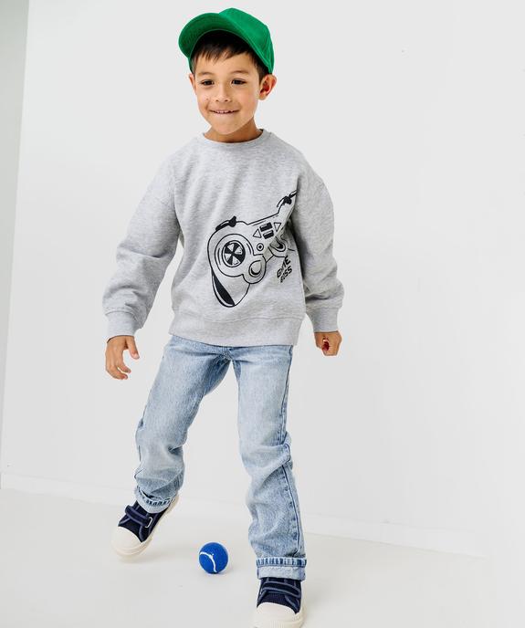 Jean regular en coton délavé garçon vue7 - GEMO 4G GARCON - GEMO