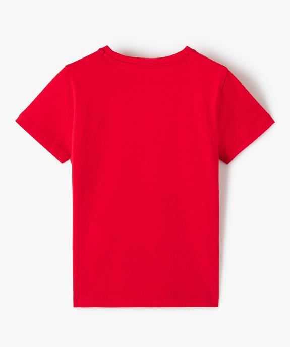 Tee-shirt à manches courtes en coton uni garçon vue3 - GEMO (ENFANT) - GEMO