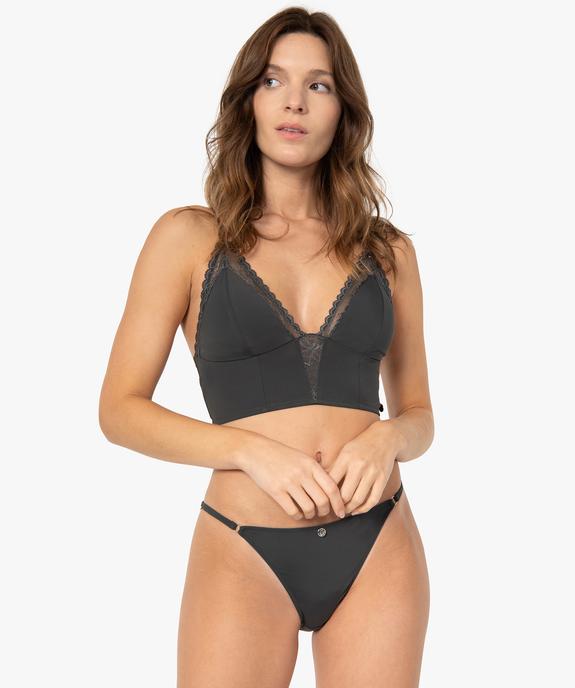 Bustier femme bi-matières - LuluCastagnette vue3 - LULUCASTAGNETTE - GEMO