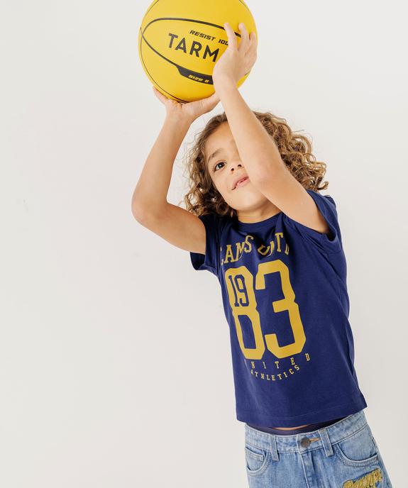 Tee-shirt manches courtes en coton imprimé garçon - Camps United vue5 - CAMPS GEMO FOR GOOD - GEMO
