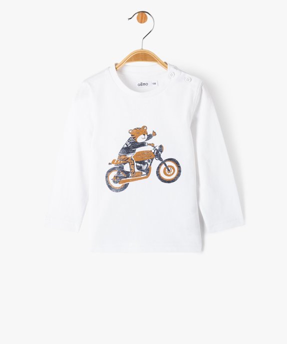 Ensemble 2 pièces : chemise en jean + tee-shirt manches longues bébé garçon vue2 - GEMO 4G BEBE - GEMO