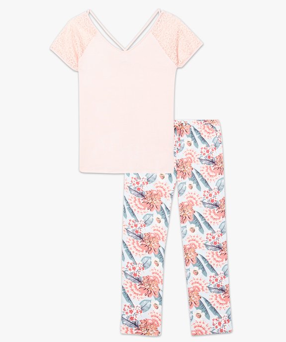 Pyjama 2 pièces fluide à pantalon imprimé vue4 - GEMO(HOMWR FEM) - GEMO