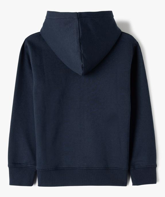 Sweat à capuche avec fermeture zippée garçon vue4 - GEMO (JUNIOR) - GEMO