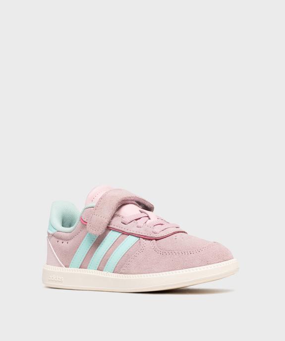 Baskets basses en cuir suédé Breaknet Sleek EL fille - Adidas vue2 - ADIDAS - GEMO