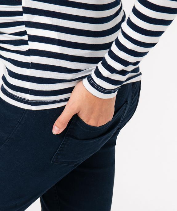 Jean de grossesse coupe Slim avec bandeau haut vue2 - GEMO(FEMME PAP) - GEMO