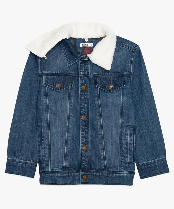 Veste  jean garçon avec col   amovible vue2 - GEMO (ENFANT) - GEMO