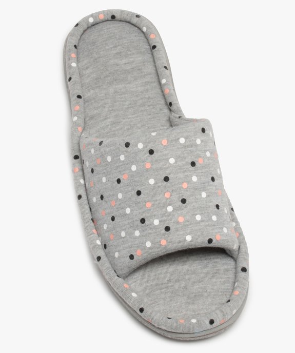 Chaussons femme mules plates en jersey imprimé vue5 - GEMO(HOMWR FEM) - GEMO