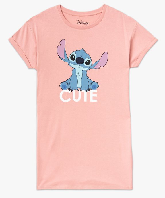 Chemise de nuit à manches courtes motif Stitch femme - Disney vue4 - LILO & STITCH - GEMO