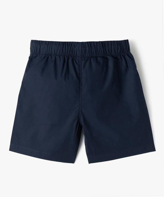 Bermuda en coton léger à taille élastique garçon vue3 - GEMO (ENFANT) - GEMO