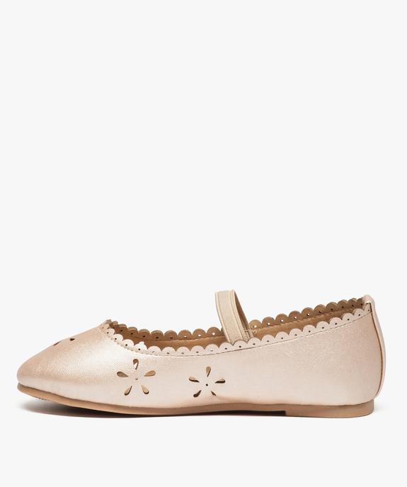 Ballerines filles irisées avec motifs fleuris perforés vue3 - GEMO (ENFANT) - GEMO