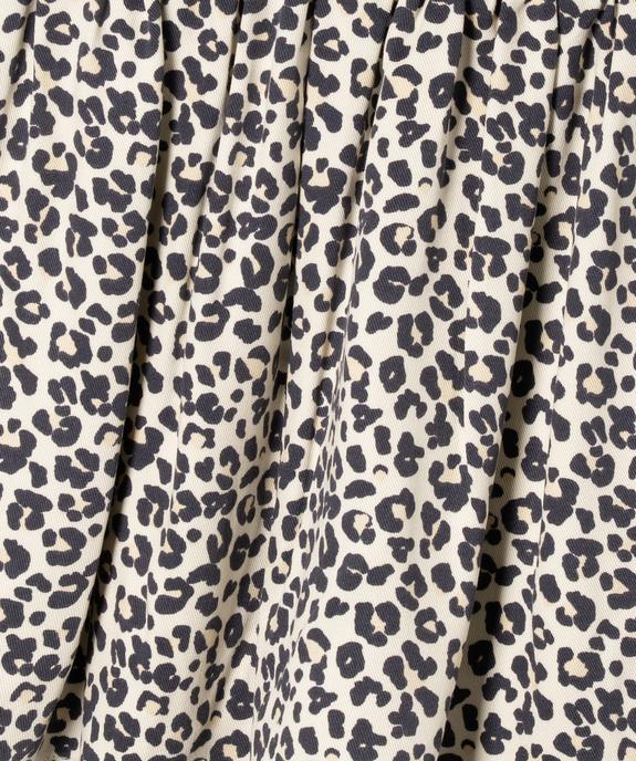 Jupe évasée à motif léopard avec taille élastique fille vue2 - GEMO (ENFANT) - GEMO