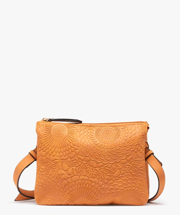 Sac femme avec devant embossé porté travers vue1 - GEMO (ACCESS) - GEMO