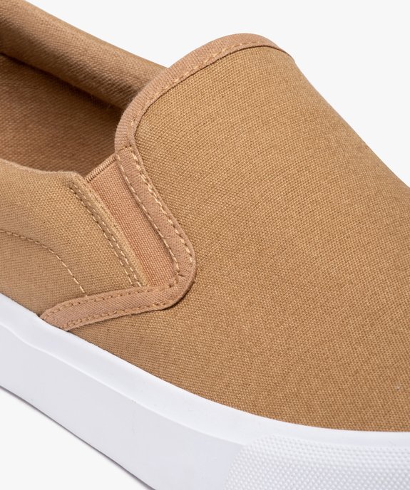 Slippers homme en toile unie vue6 - GEMO 4G HOMME - GEMO