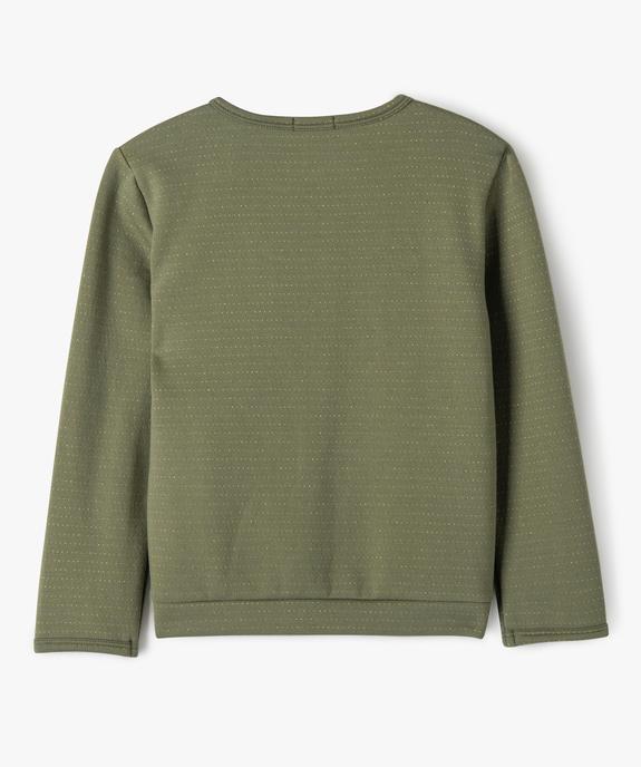 Sweat zippé à col rond avec motifs pailletés fille vue4 - GEMO (ENFANT) - GEMO
