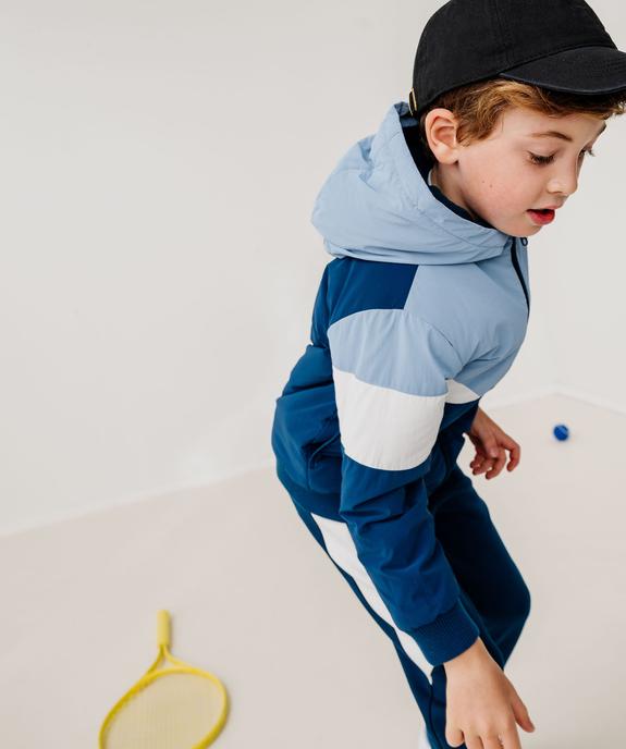 Blouson à capuche tricolore doublure polaire garçon vue2 - GEMO (ENFANT) - GEMO