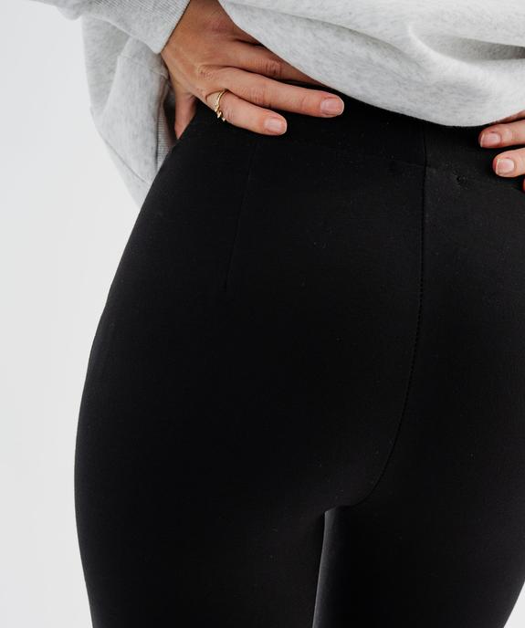 Pantalon moulant à taille élastiquée en maille épaisse et extensible femme vue2 - GEMO(FEMME PAP) - GEMO