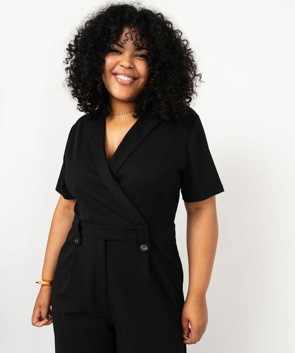 Combinaison pantalon à manches courtes femme grande taille vue2 - GEMO (G TAILLE) - GEMO