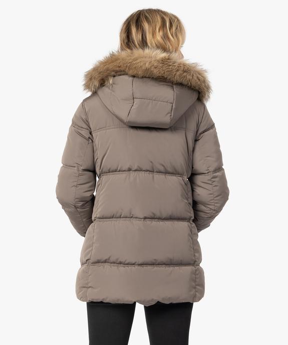 Blouson femme matelassé avec capuche amovible vue3 - GEMO(FEMME PAP) - GEMO