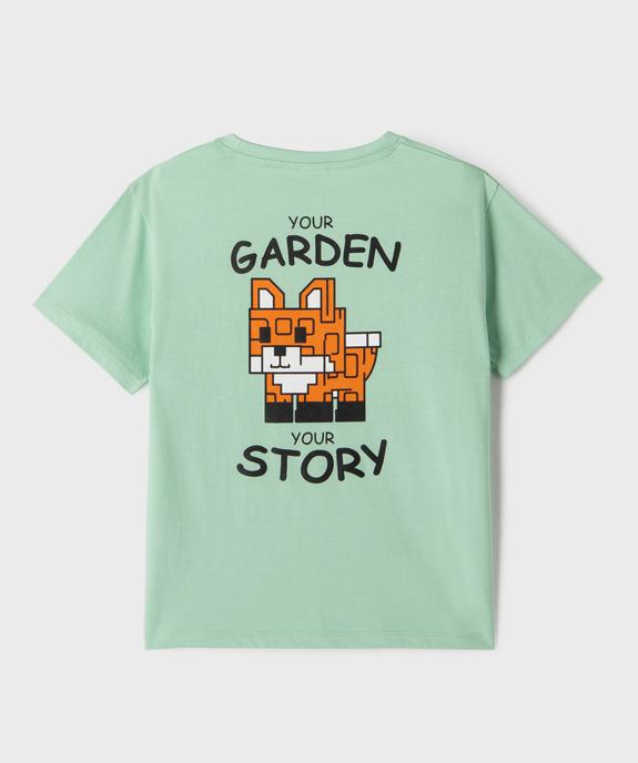 Tee-shirt manches courtes motif poitrine et dos garçon - Grow a Garden vue3 - GROW A GARDEN - GEMO