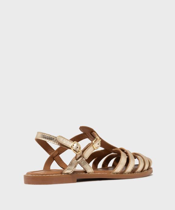 Sandales à brides esprit fisherman en cuir femme - LuluCastagnette vue4 - LULUCASTAGNETTE - GEMO