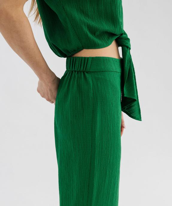Pantalon ample, fluide et texturée femme vue2 - GEMO(FEMME PAP) - GEMO