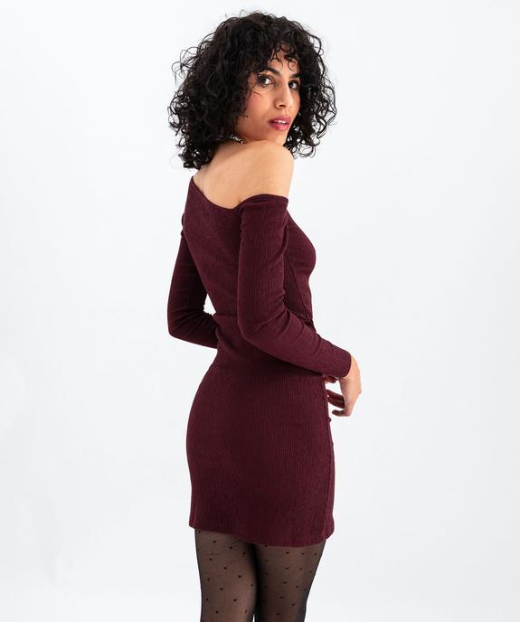 Robe à manches longues avec encolure asymétrique femme vue1 - GEMO(FEMME PAP) - GEMO