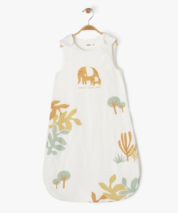 Gigoteuse bébé en gaze de coton imprimée vue1 - GEMO(BB COUCHE) - GEMO