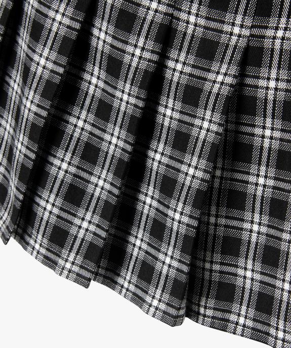 Jupe-short plissée à carreaux fille vue3 - GEMO (JUNIOR) - GEMO