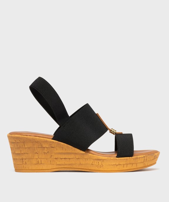 Sandales à talon compensé et brides élastiquées femme vue1 - VALENTINA BALDA - GEMO