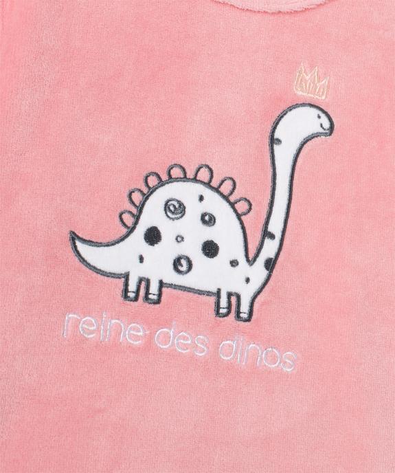 Pyjama bébé fille 2 pièces en velours avec message vue2 - GEMO(BB COUCHE) - GEMO
