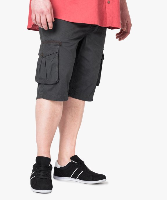 Bermuda uni à poches multiples vue1 - GEMO (G TAILLE) - GEMO