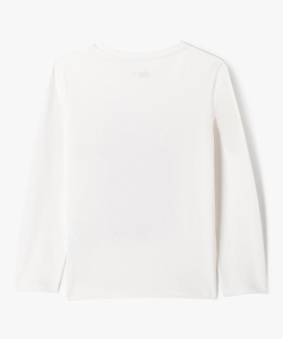 Tee-shirt manches longues spécial Noël fille vue3 - GEMO 4G FILLE - GEMO