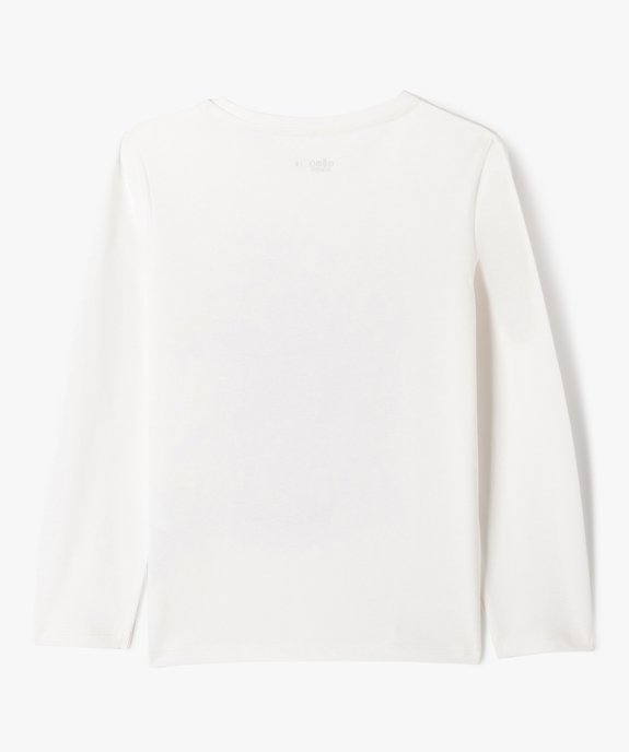 Tee-shirt manches longues spécial Noël fille vue3 - GEMO 4G FILLE - GEMO