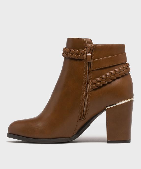 Bottines à talon avec bride tressée à la cheville femme - Valentina Baldano - VALENTINA BALDANO GEMO FORGOOD Bottines à talon avec bride tressée à la cheville femme - Valentina Baldano vue3 - VALENTINA BALDANO GEMO FORGOOD - GEMO