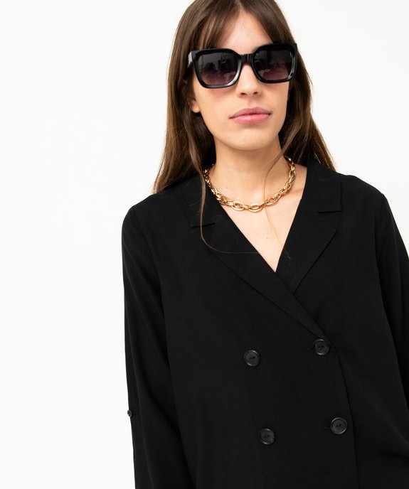 Chemise fluide à manches longues et double boutonnage femme vue2 - GEMO 4G FEMME - GEMO