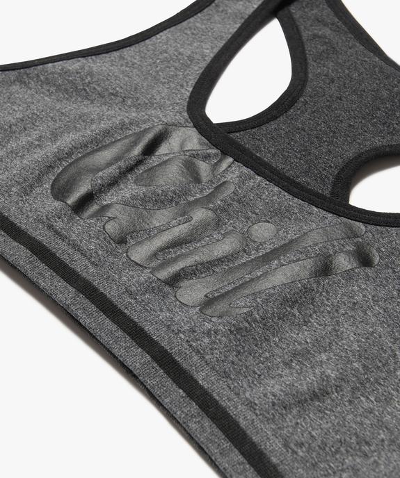 Brassière fille en microfibre imprimé avec dos nageur vue2 - GEMO 4G FILLE - GEMO