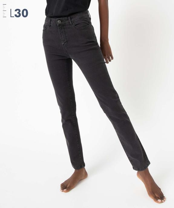 Jean femme slim à taille haute denim - L30 vue1 - GEMO 4G FEMME - GEMO