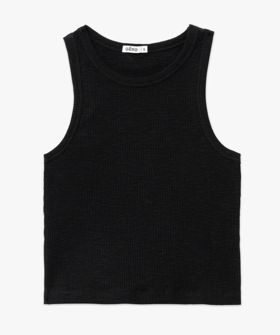 Débardeur moulant et crop en maille côtelée femme vue4 - GEMO(FEMME PAP) - GEMO