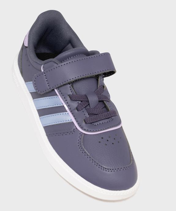 Baskets basses à scratch Breaknet Sleek EL fille - Adidas vue5 - ADIDAS - GEMO