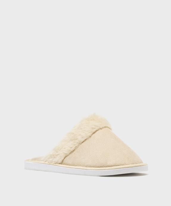 Chaussons mules en velours femme vue2 - GEMO(HOMWR FEM) - GEMO