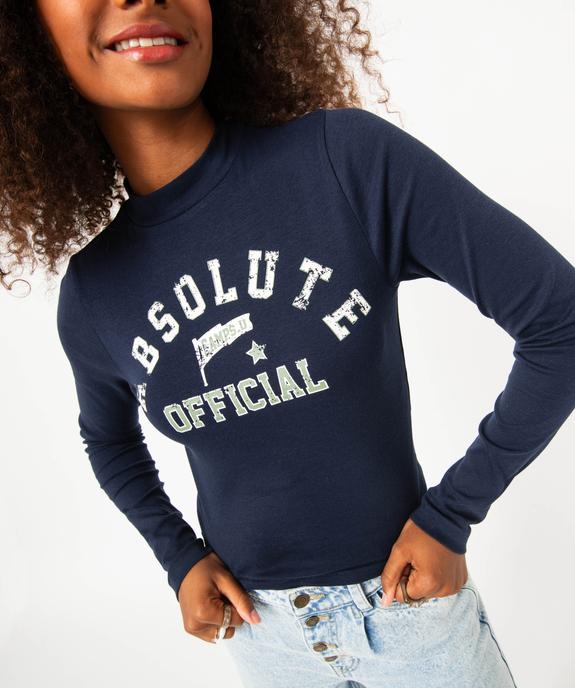 Tee-shirt manches longues coupe courte femme - Camps United vue2 - CAMPS UNITED - GEMO