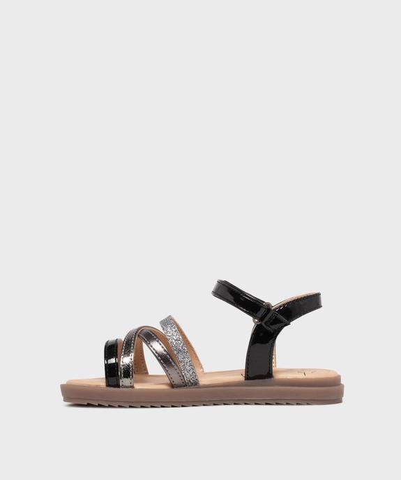 Sandales à brides métallisées et pailletées fille - Lovely Wings vue3 - LOVELY WINGS - GEMO