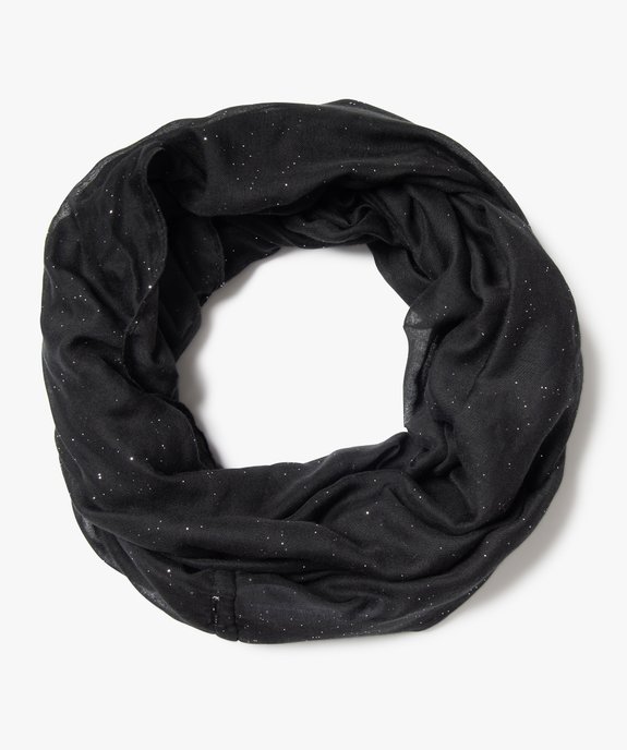 Foulard femme snood pailleté en polyester recyclé vue1 - GEMO 4G FEMME - GEMO